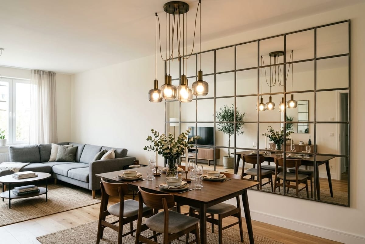 Instalação de Painel de Espelhos na Sala